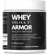 Whey Armor Isolate Protein Powder – 100% Whey Isolate, Unflavored (1 lb / 16 Servings)