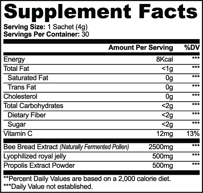 Bee Bread Powder 30 Ct
