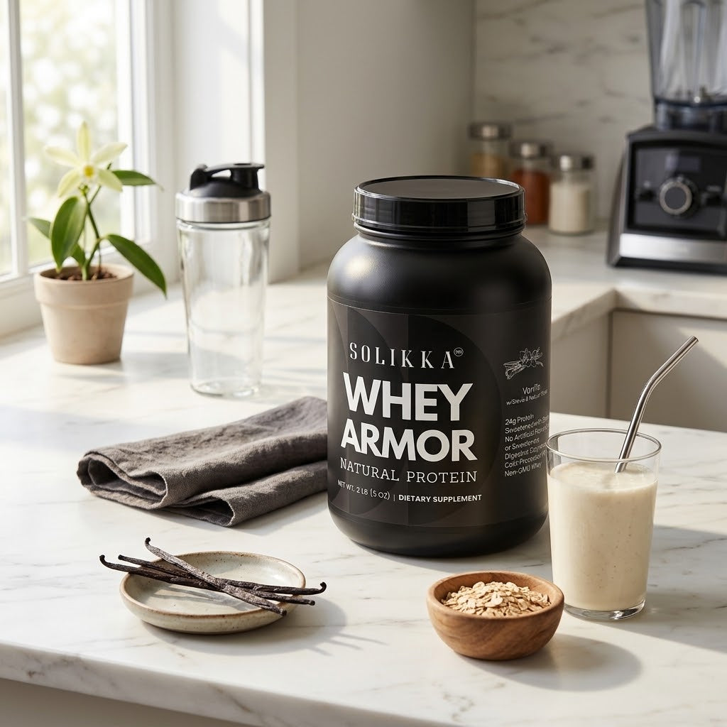 2lb Whey Armor Natural Protein Vanilla w/Stevia & Natural Flavor Non-GMO