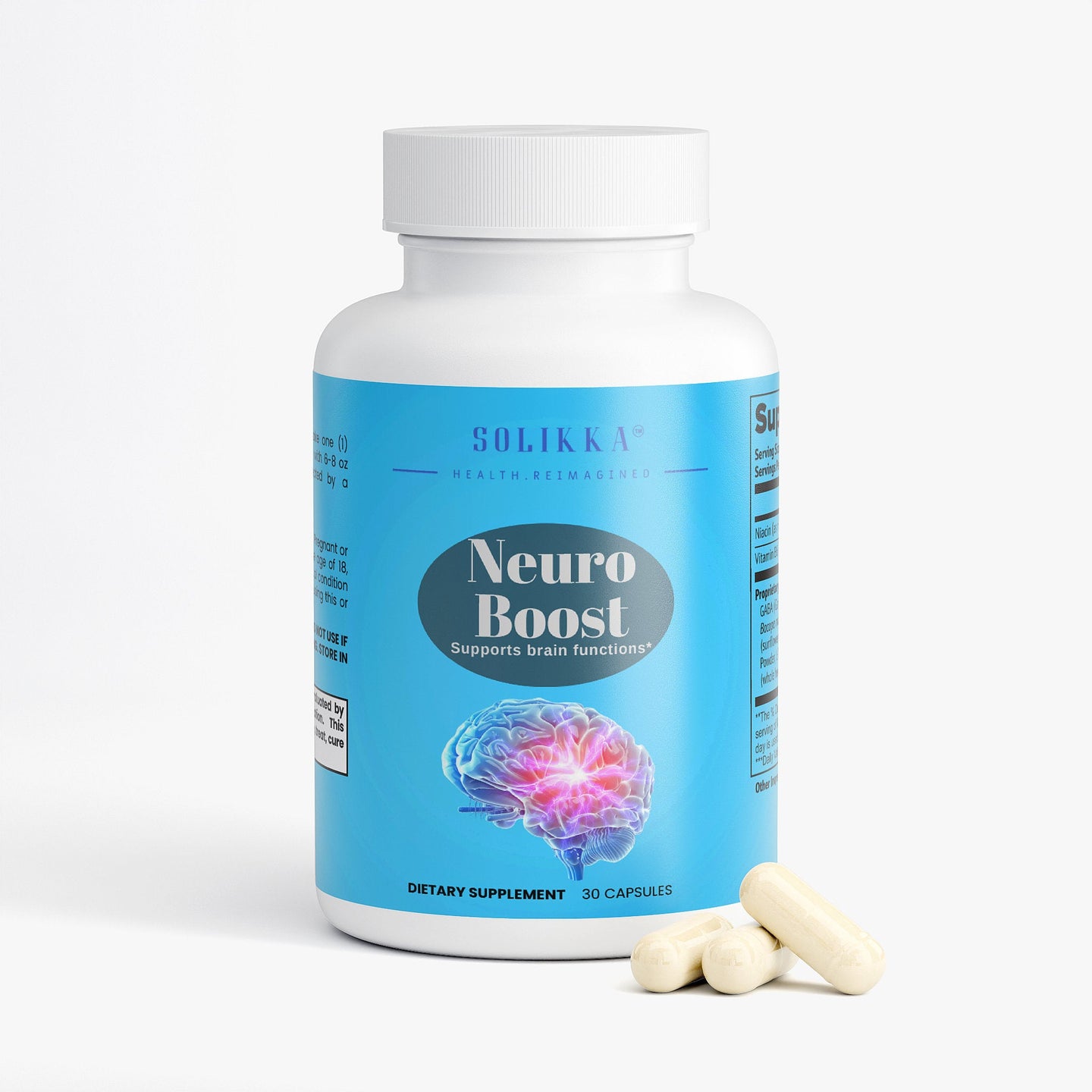 Cognitive Support Nootropic For Focus And Mental Clarity With Niacin B6 GABA L Tyrosine Bacopa Monnieri And Huperzine A