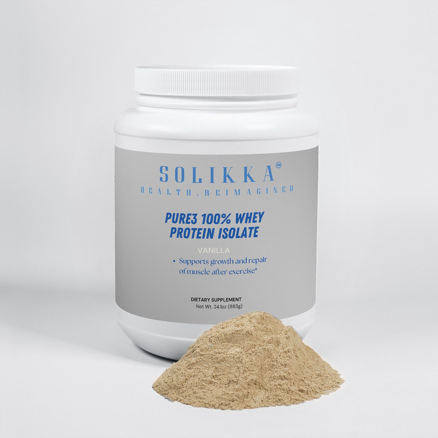 Pure-3 100% Whey Protein Isolate (Vanilla)