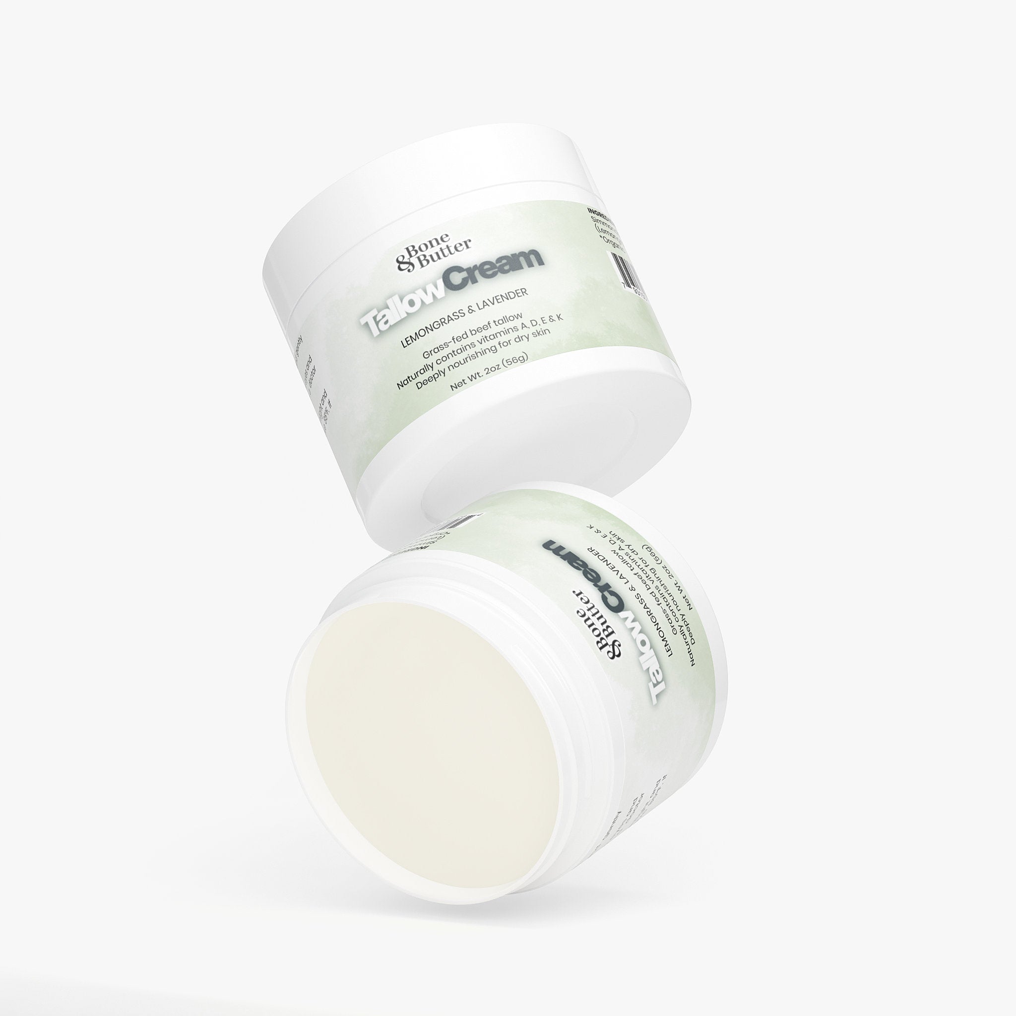 Bone & Butter Tallow Cream Lemongrass & Lavender 2 Oz