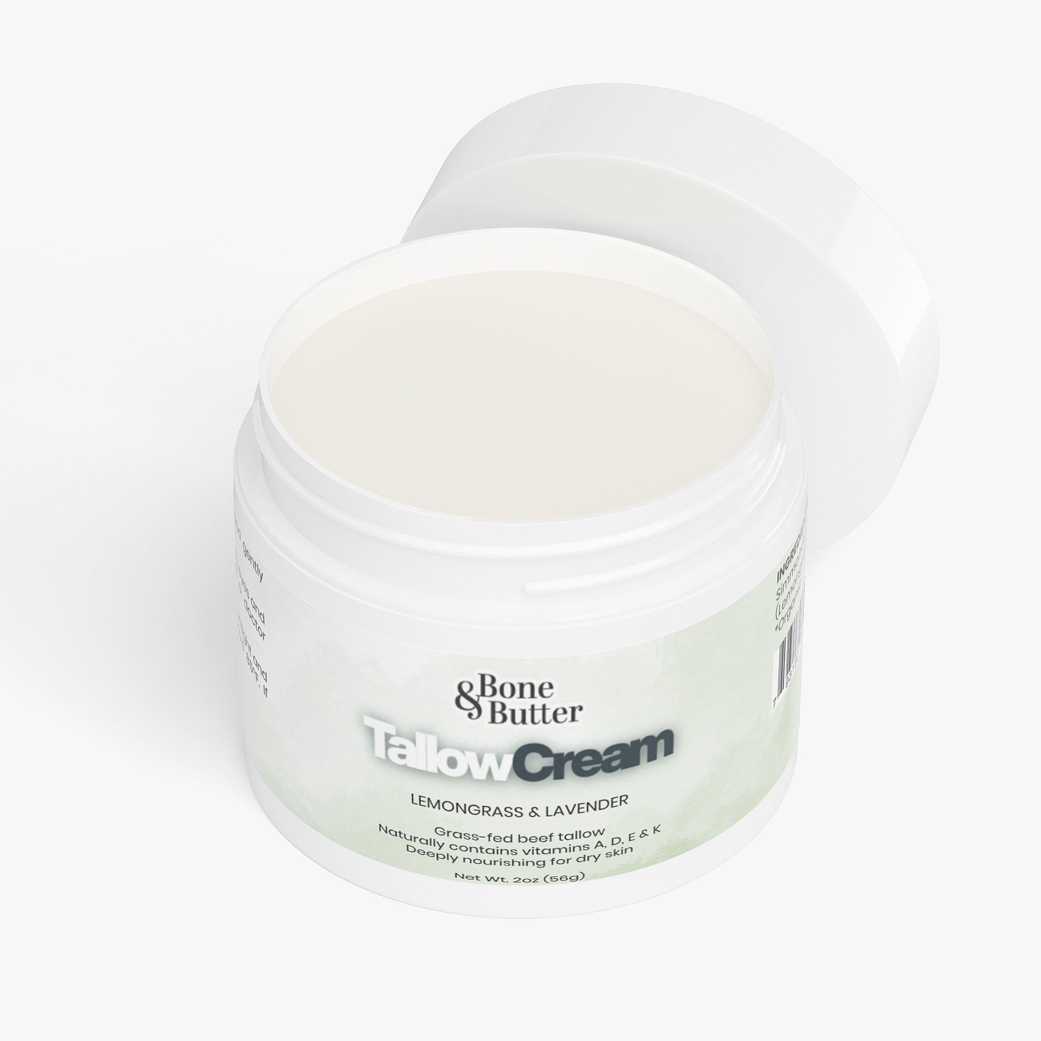 Bone & Butter Tallow Cream Lemongrass & Lavender 2 Oz