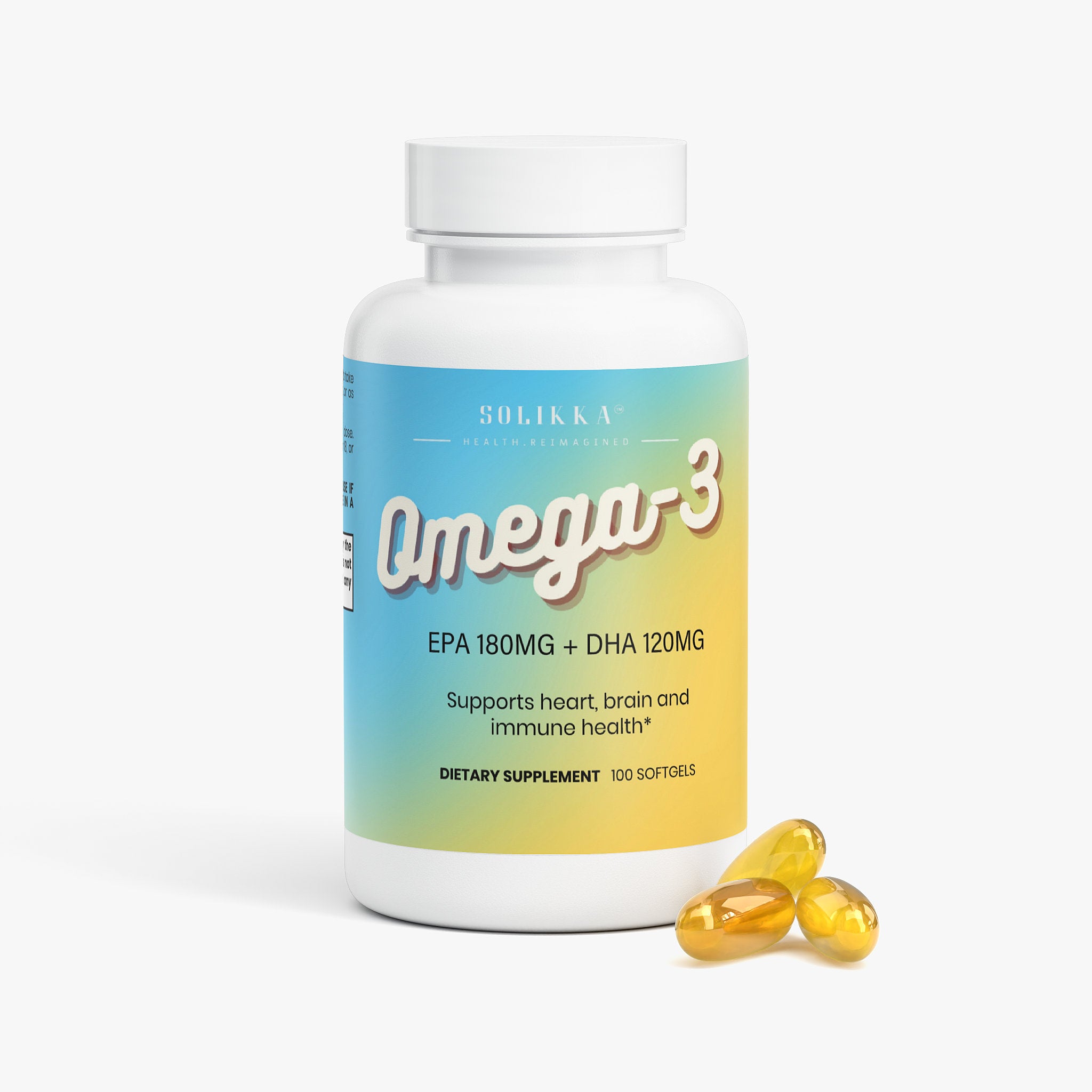 Omega-3 EPA 180mg + DHA 120mg - 100 Ct