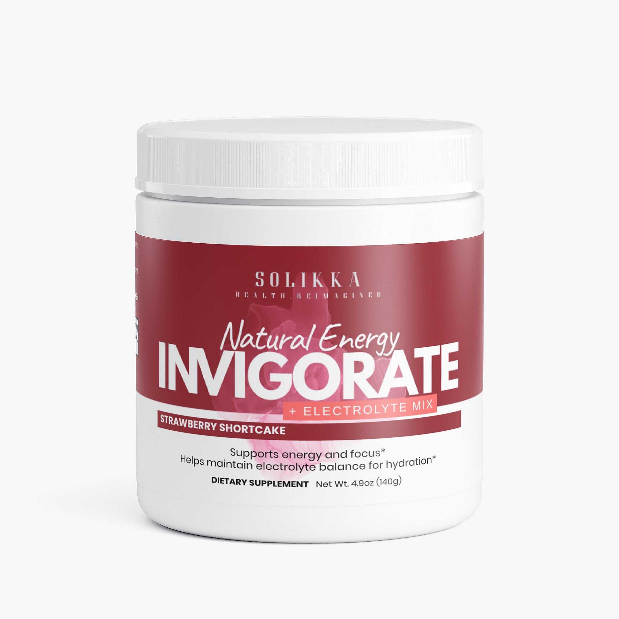 Invigorate Natural Energy+Electrolyte Mix Strawberry Shortcake 4.9 Oz