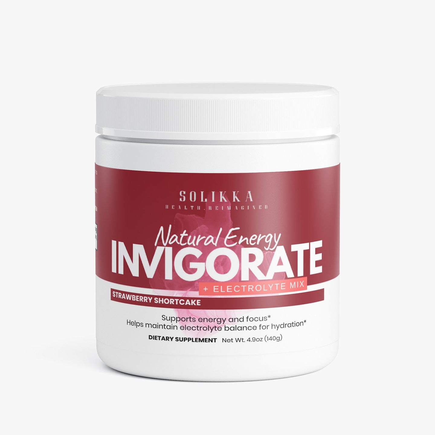 Invigorate Natural Energy+Electrolyte Mix Strawberry Shortcake 4.9 Oz