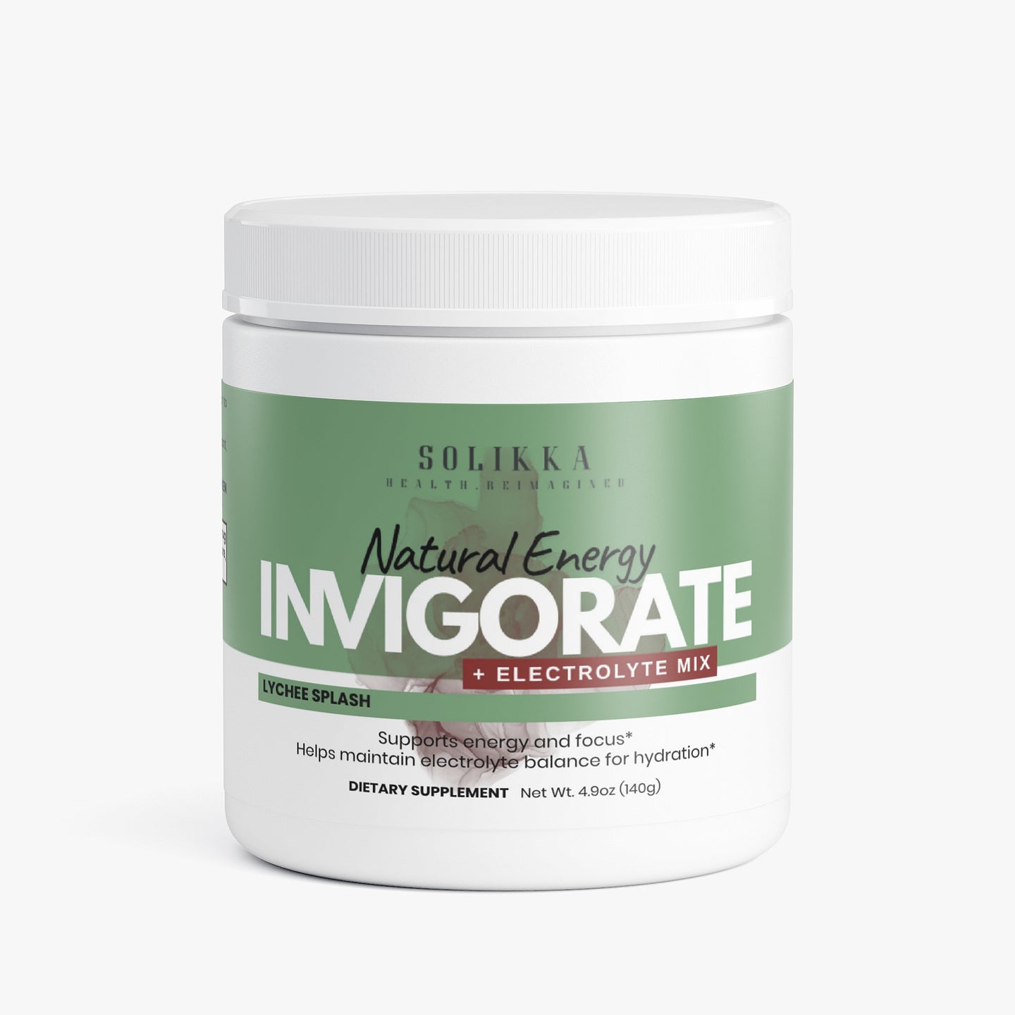 Invigorate Natural Energy + Electrolyte Mix Lychee Splash 4.9 Oz