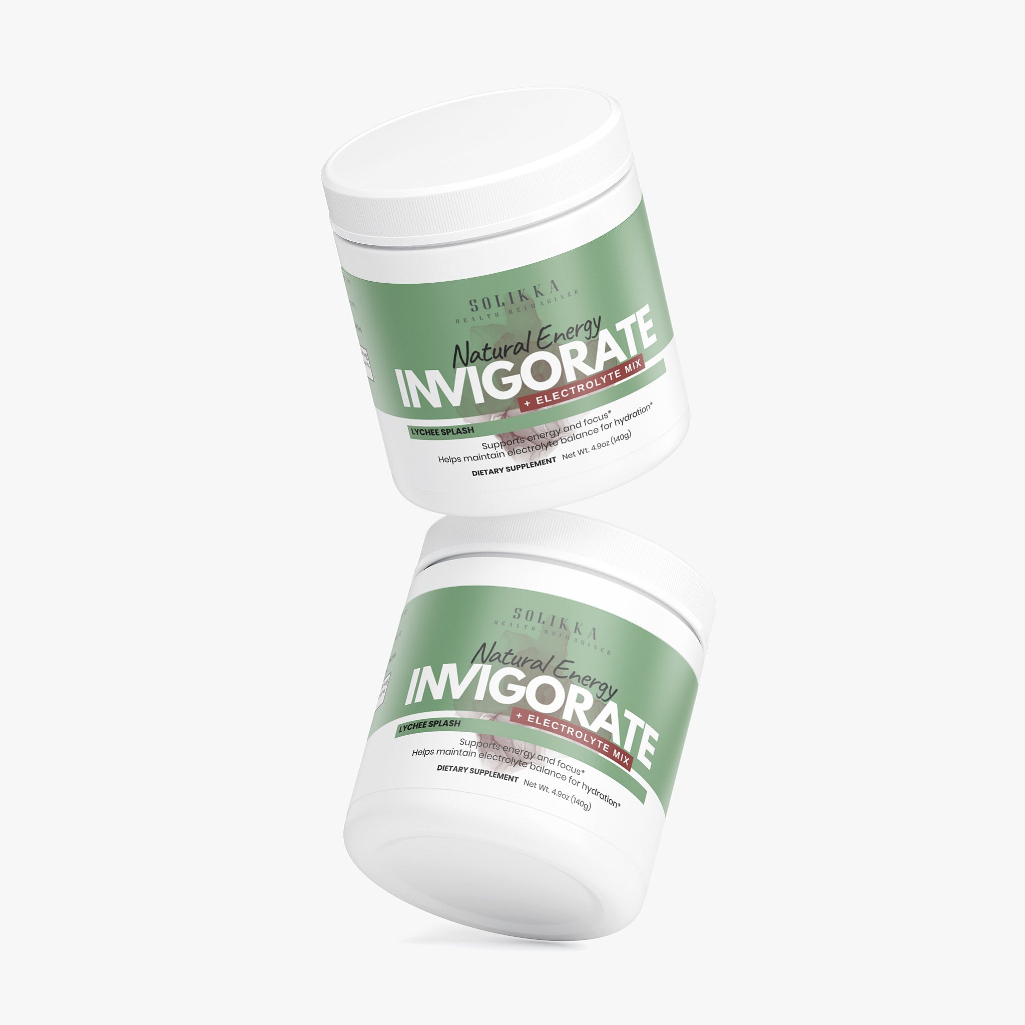 Invigorate Natural Energy + Electrolyte Mix Lychee Splash 4.9 Oz