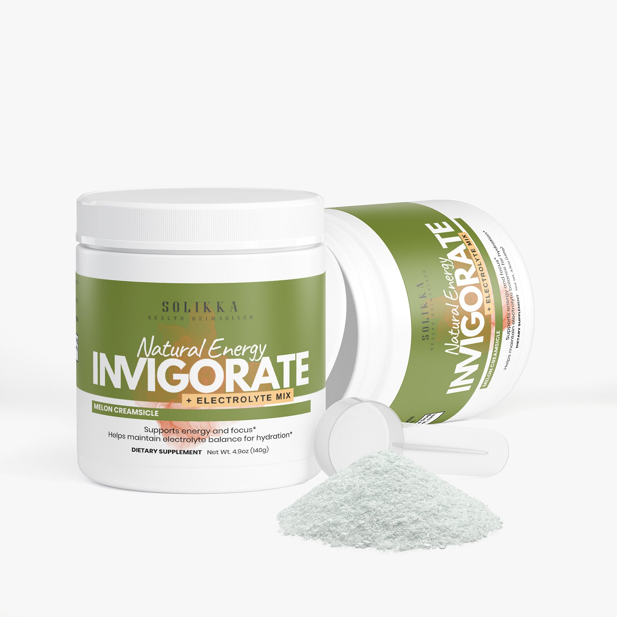 Invigorate Natural Energy + Electrolyte Mix Melon Creamsicle 4.9 Oz