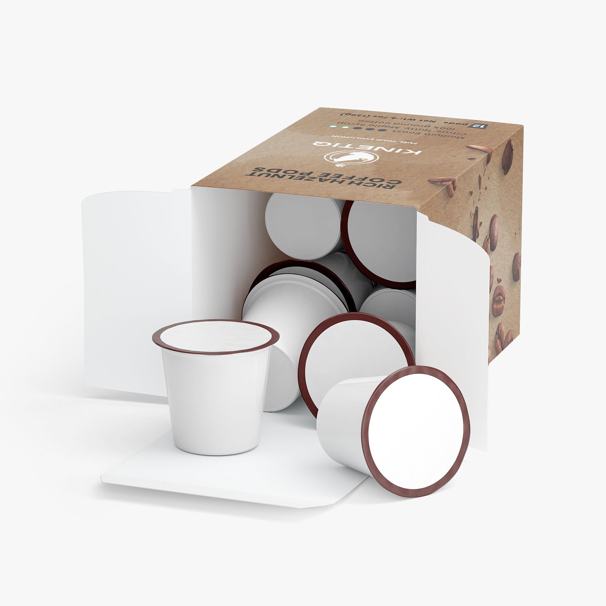 Rich Hazelnut Coffee Pods (Medium Roast) 12 Pods 4.7 Oz