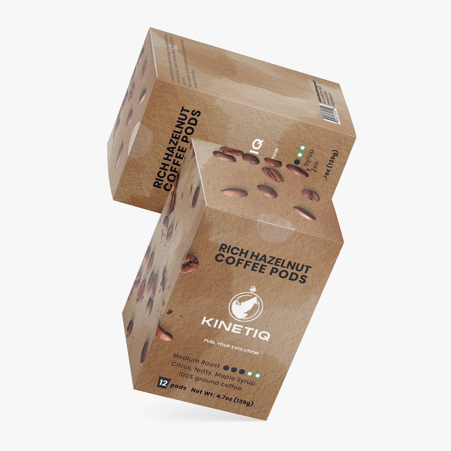 Rich Hazelnut Coffee Pods (Medium Roast) 12 Pods 4.7 Oz