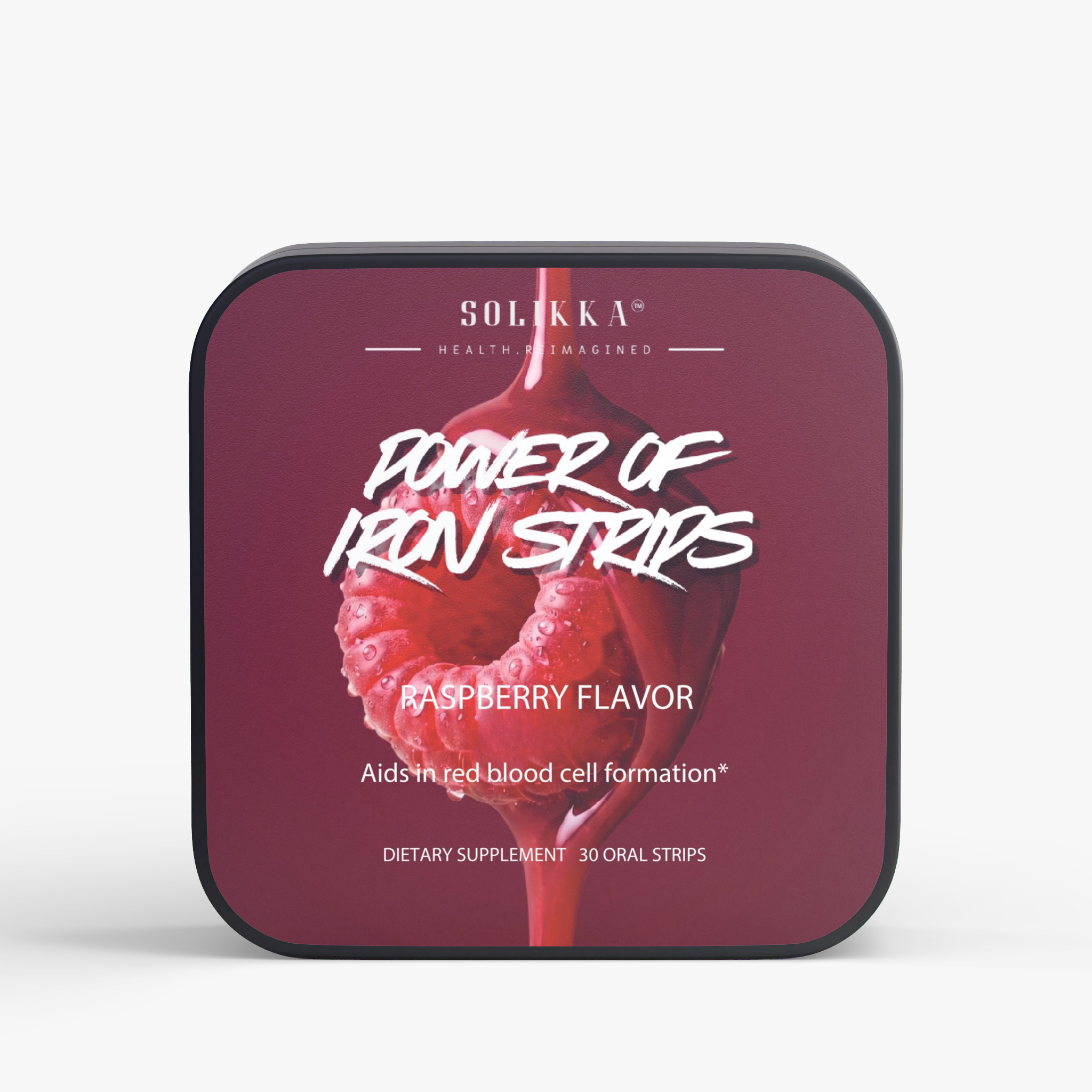 Power of Iron Raspberry Flavor 30 Oral Strips