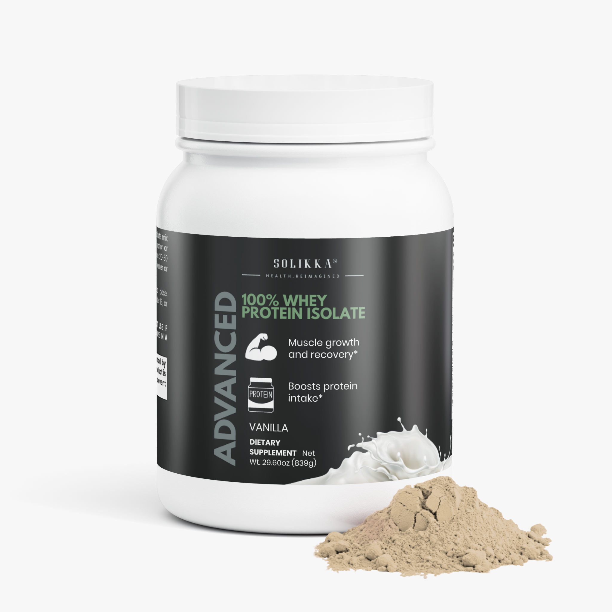 Advanced 100% Whey Protein Isolate (Vanilla) 29.6 Oz
