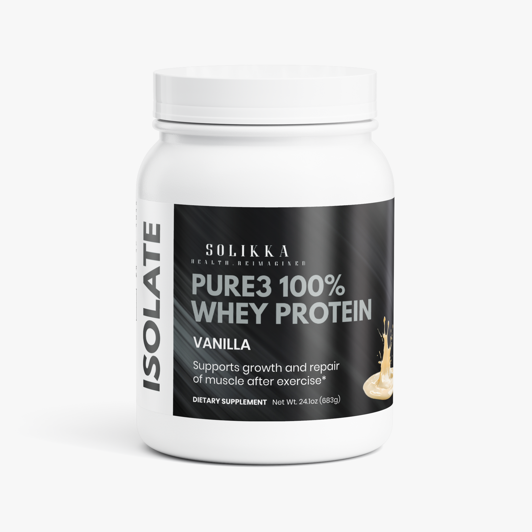 Pure3 100% Whey Protein Isolate (Vanilla) 24.1 Oz