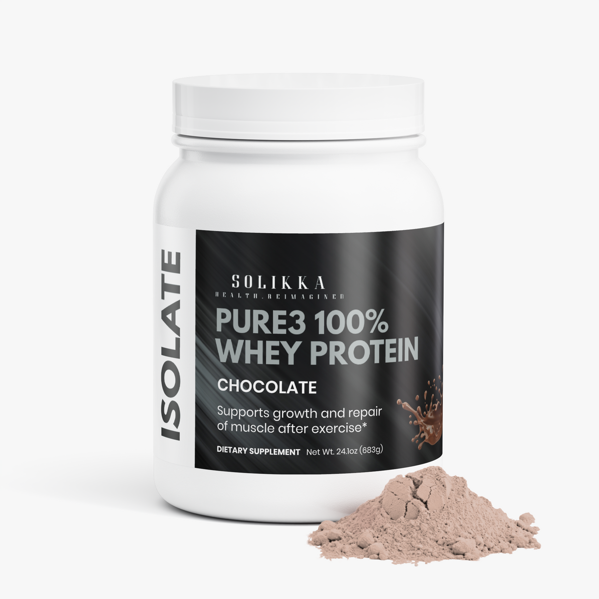 Pure3 100% Whey Protein Isolate (Chocolate) 24.1 Oz