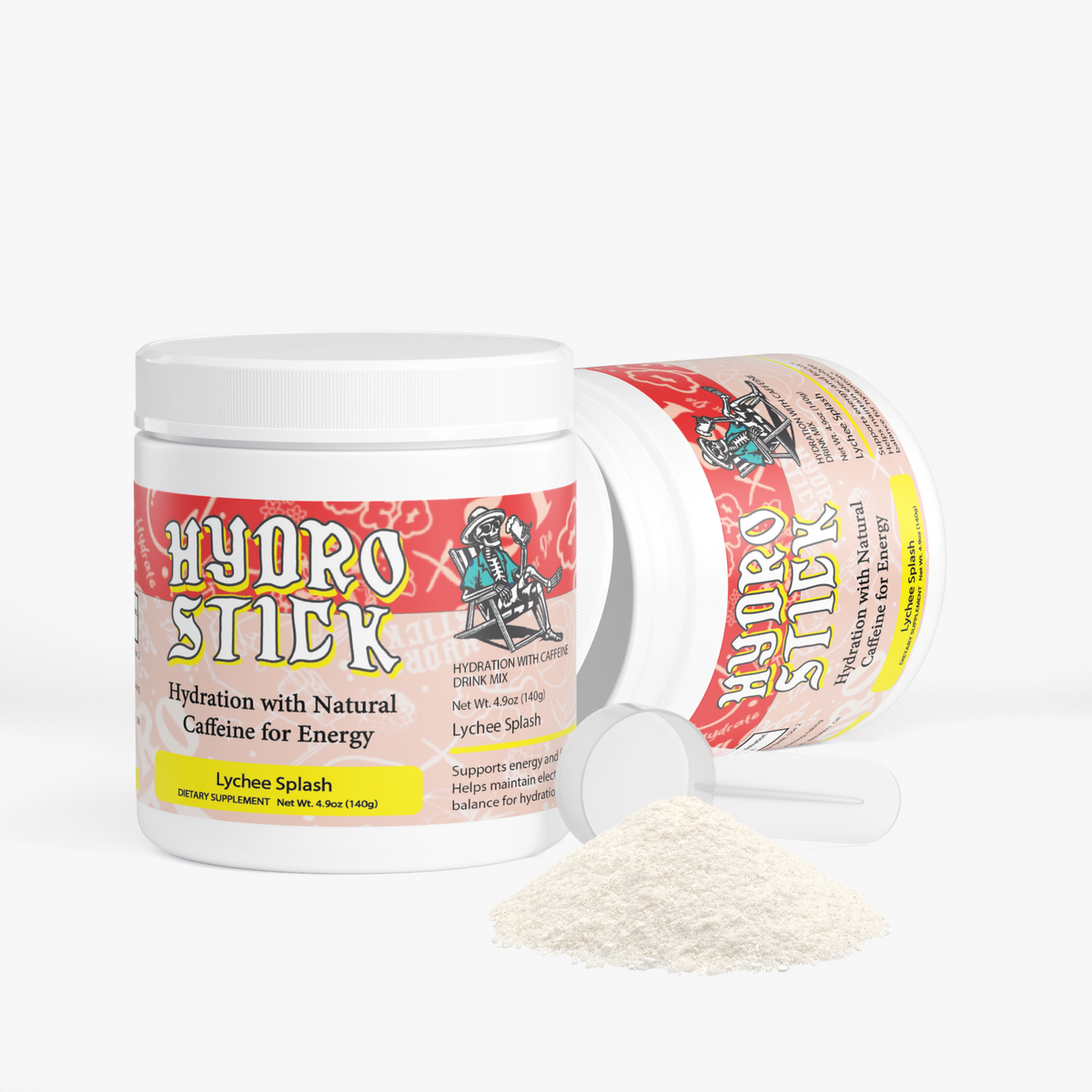HydroStick Hydration w/ Natural Caffeine (Lychee Splash) 4.9 oz