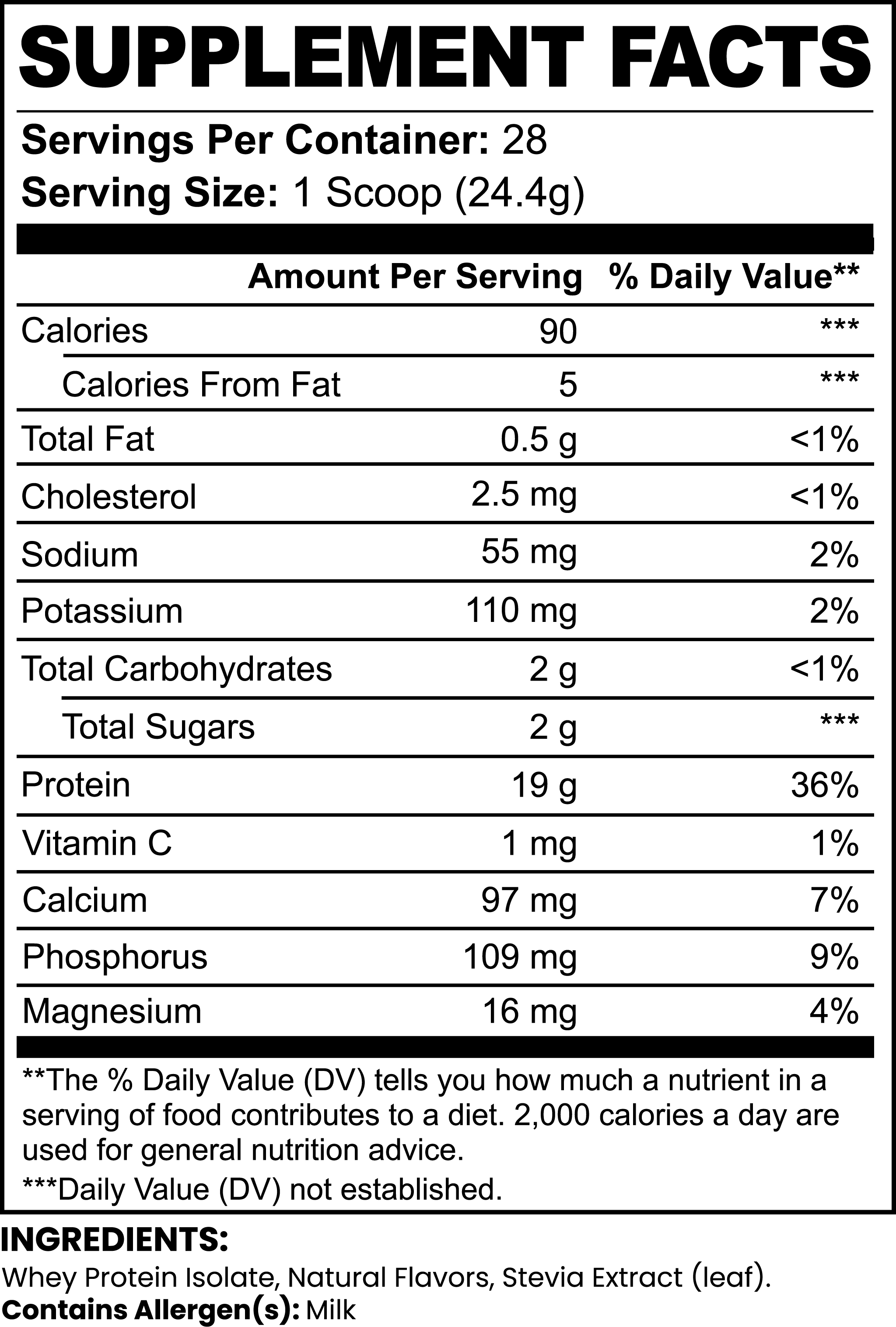 Pure-3 100% Whey Protein Isolate (Vanilla)