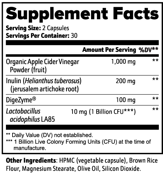 Natural Gut Health Capsules 60 Ct