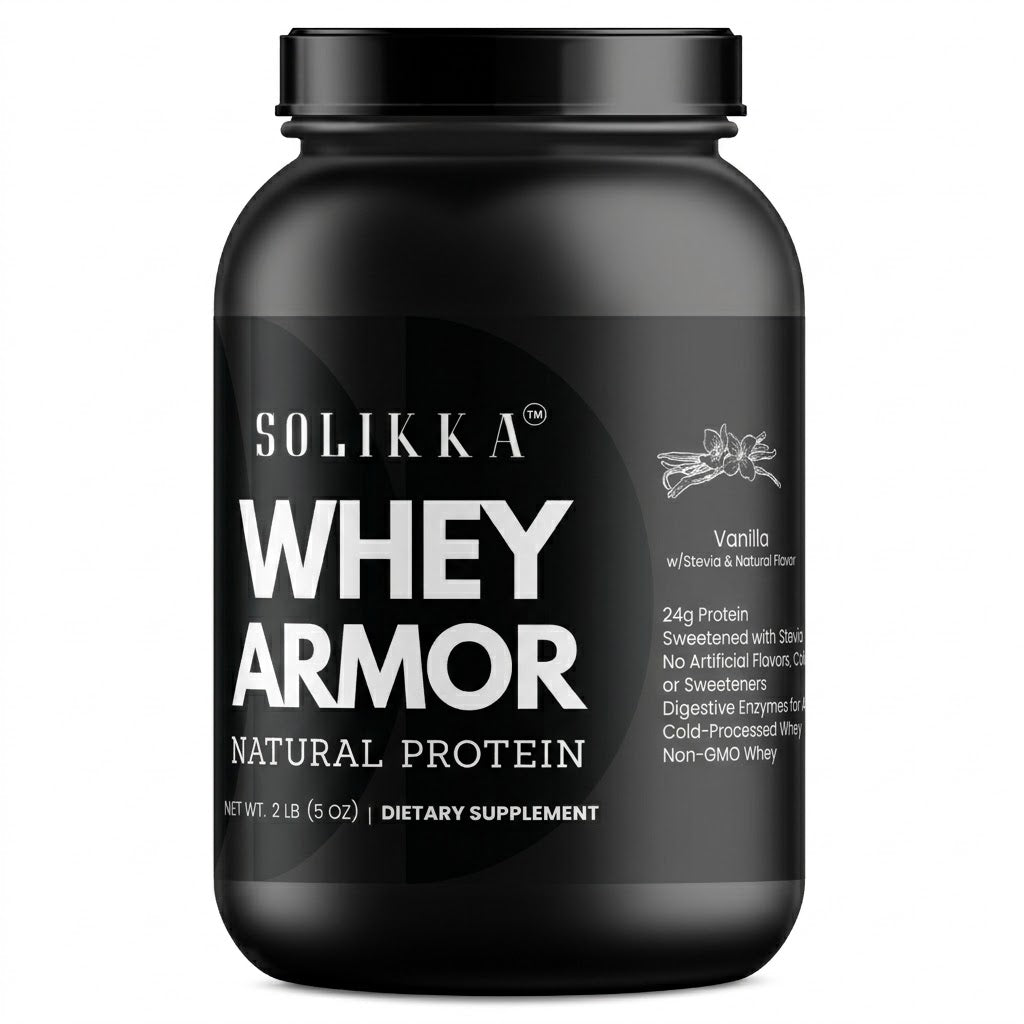 2lb Whey Armor Natural Protein Vanilla w/Stevia & Natural Flavor Non-GMO