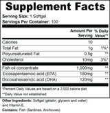 Omega-3 EPA 180mg + DHA 120mg - 100 Ct – image 5