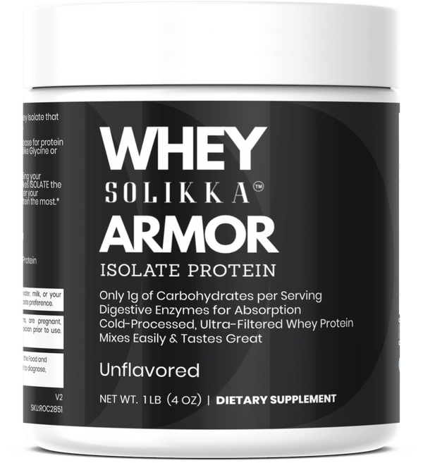 Whey Armor Isolate Protein Powder – 100% Whey Isolate, Unflavored (1 lb / 16 Servings)