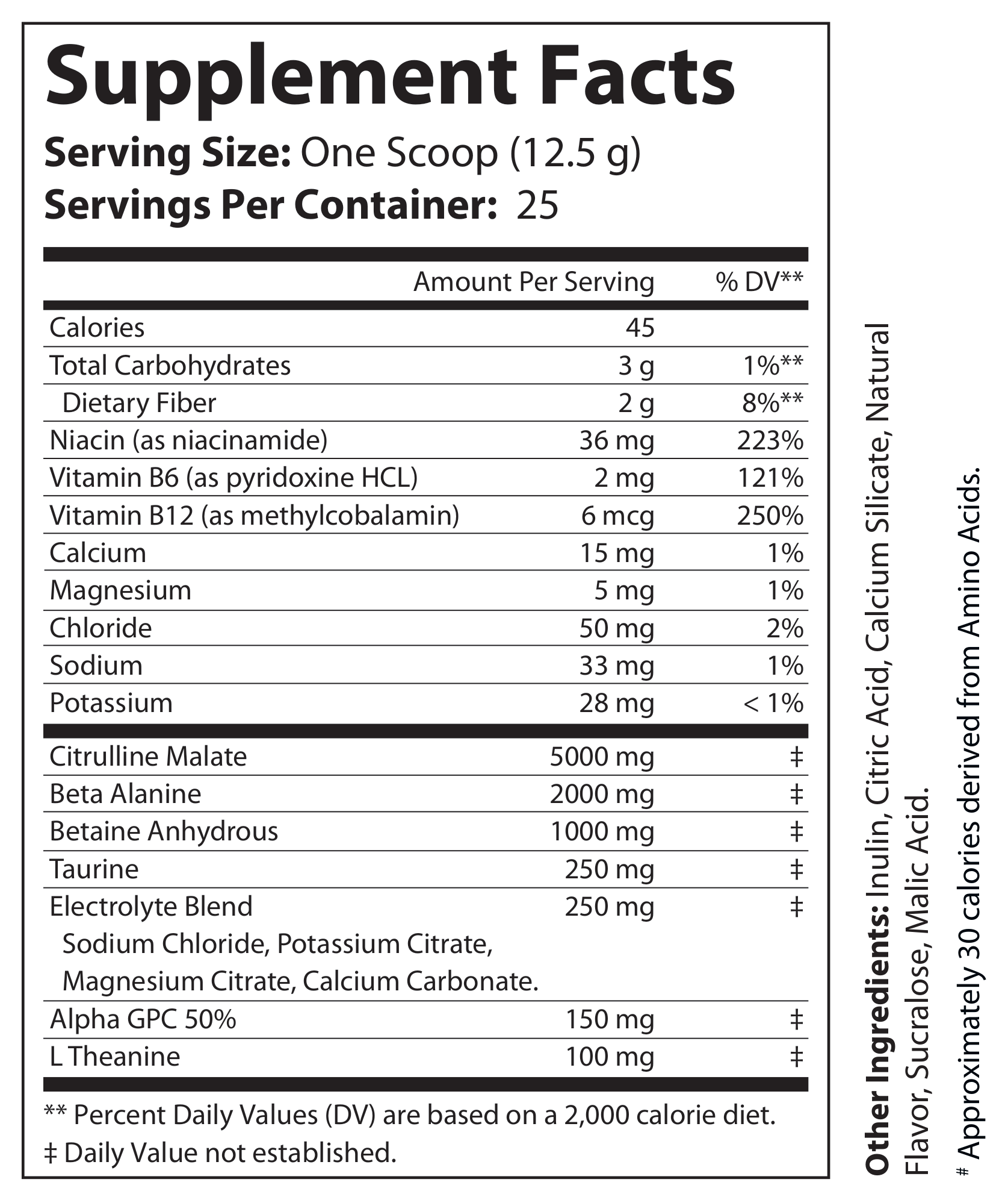 Non-Stim Pump Pre-Workout: Pineapple 312.5g w/ Natural Flavor