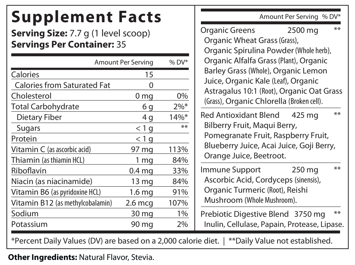 All-In/One Greens & Red SuperFood + Immune 270g Mixed Berry w/Natural Flavor