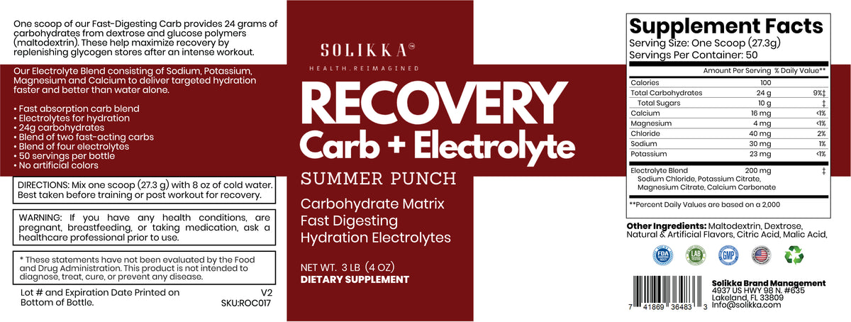 Recovery Carb + Electrolyte Summer Punch 1365g