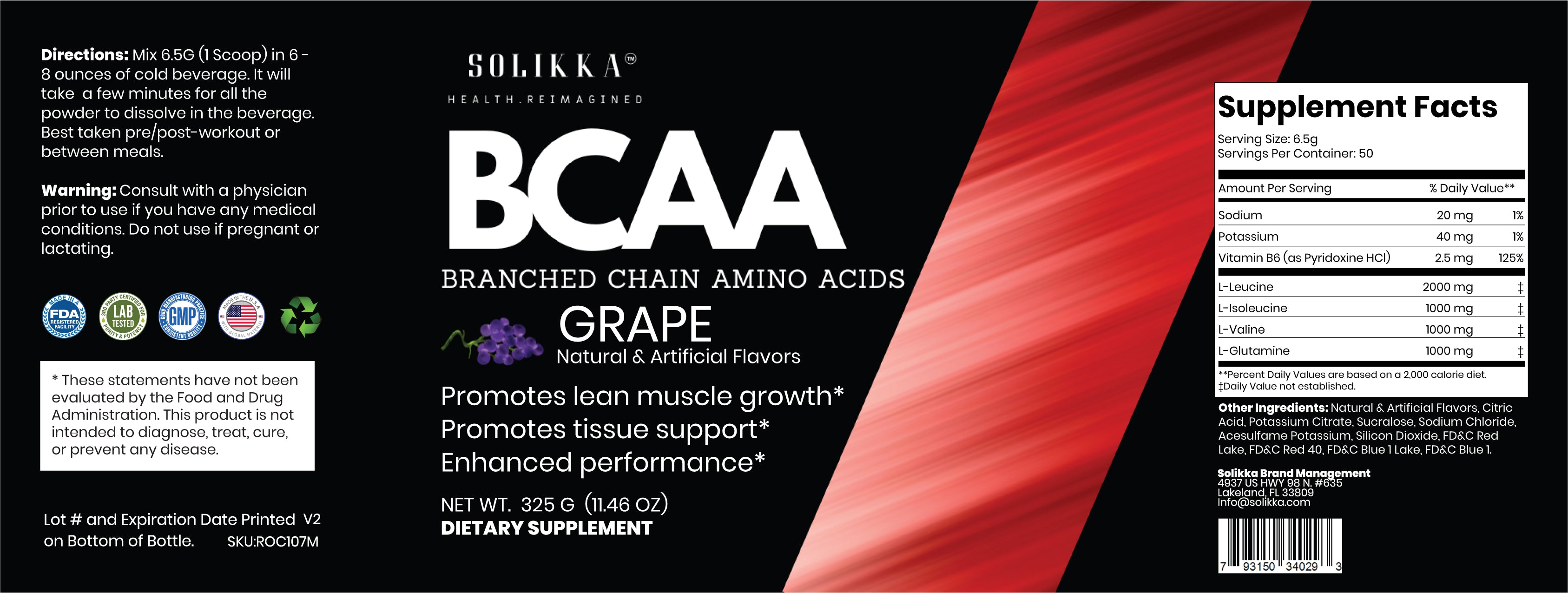 BCAA Grape 325g – 50 servings