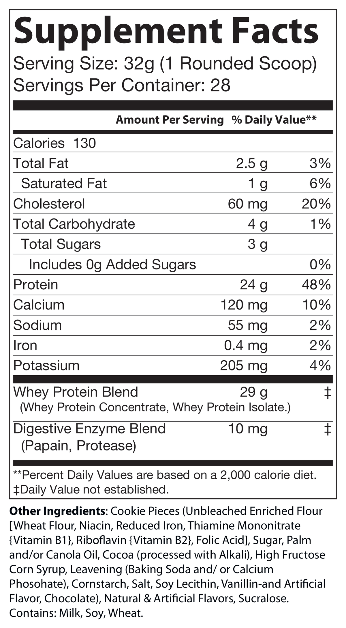 2lb Whey Cookies and Cream – 28 servings