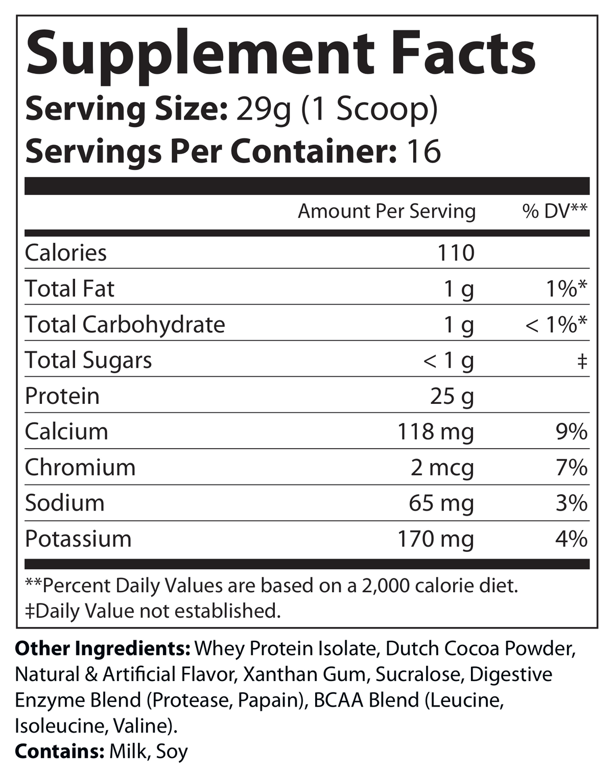 1lb 100% Whey Armor Isolate Protein Chocolate