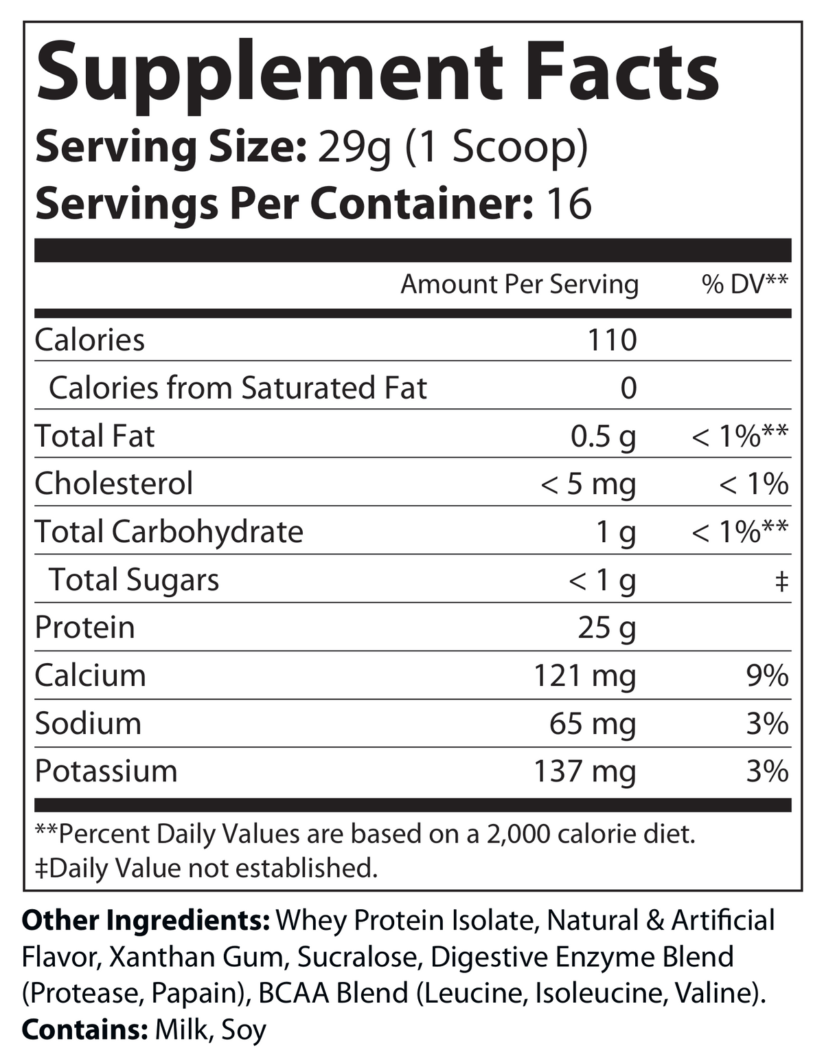 1lb 100% Whey Armor Isolate Protein Vanilla