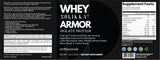 Whey Armor Isolate Protein Powder – 100% Whey Isolate, Unflavored (1 lb / 16 Servings)