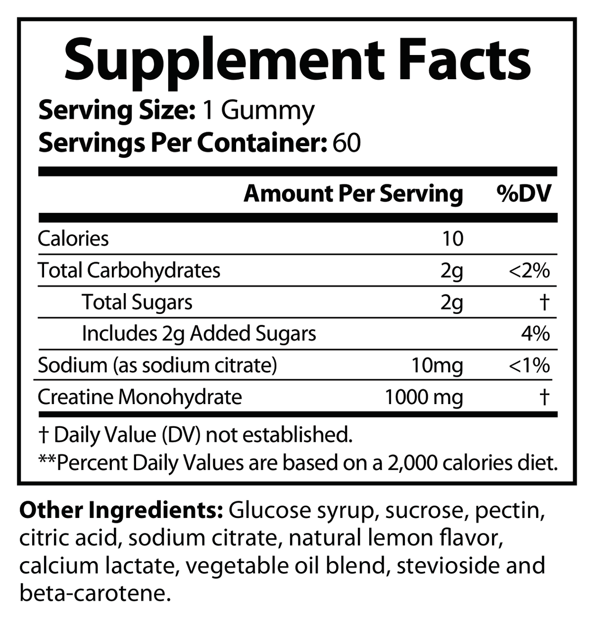 Super Creatine Gummies 1000mg