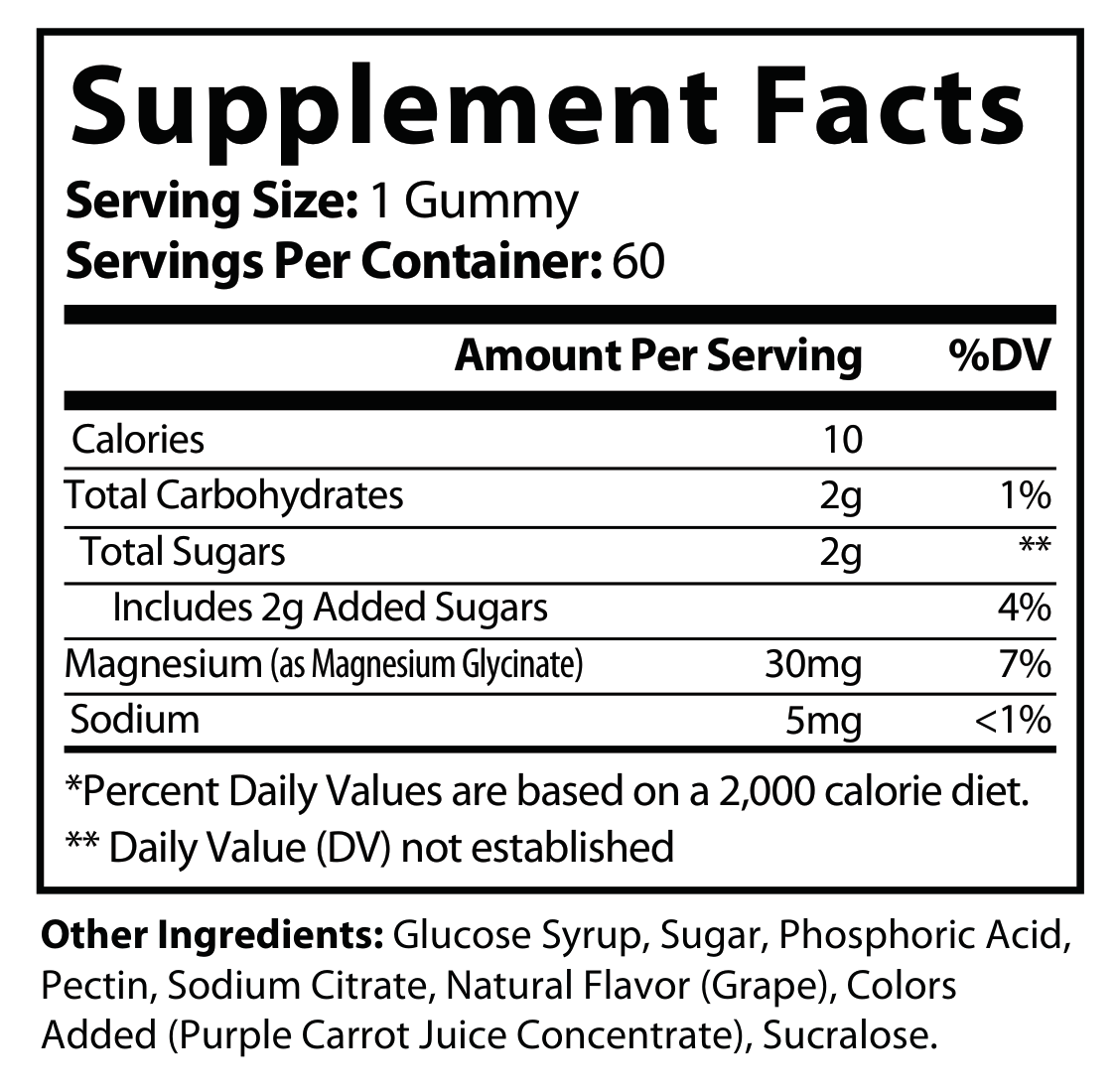 Premium Magnesium Glycinate Gummies
