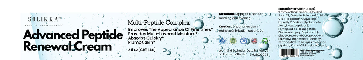 Advanced Peptide Renewal Cream – Multi-Peptide Complex (2 fl oz)