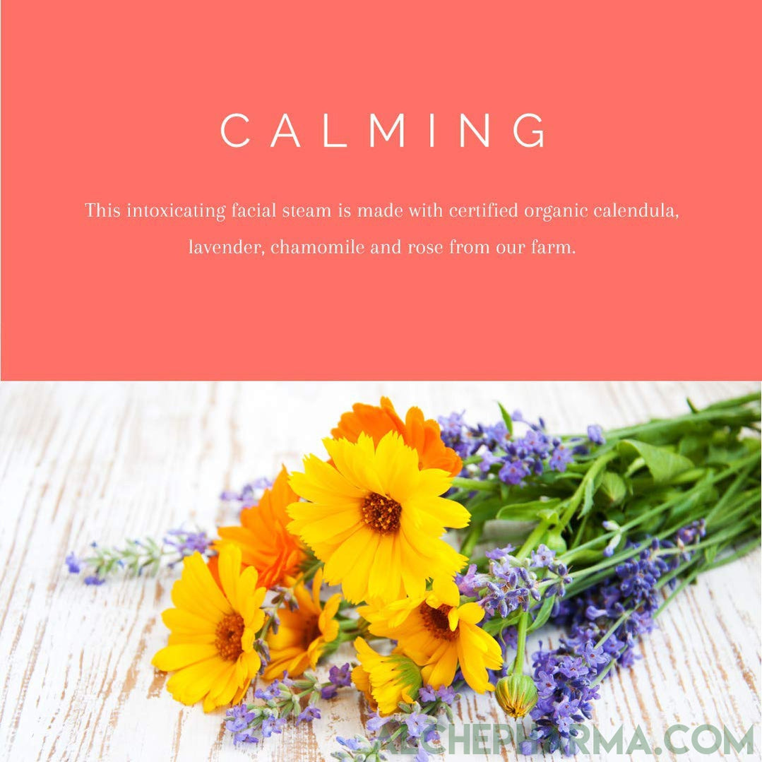 Rose and Calendula Calming Herbal Facial Steam-Facial Cleansers-AlchePharma