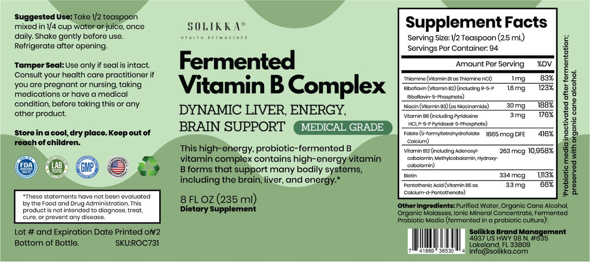 Fermented Vitamin B Complex 8 Fl. Oz