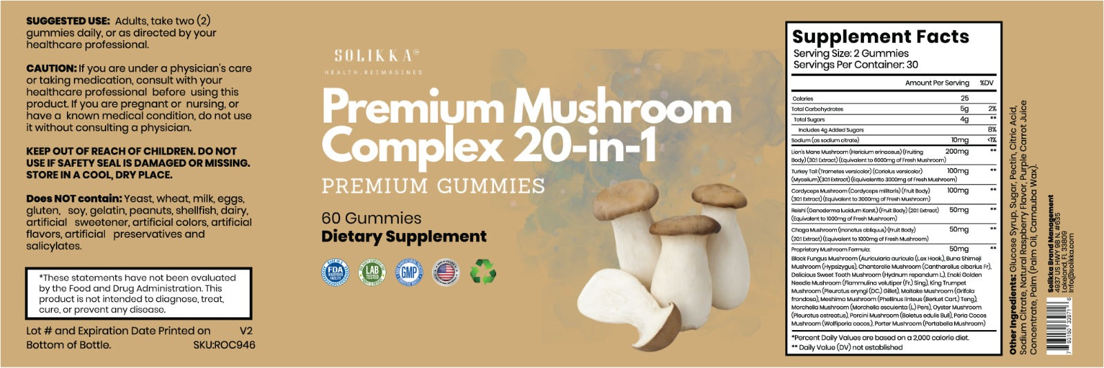Premium Mushroom Gummie 20x