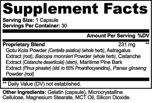 Gotu Kola & Bacopa Clarity Complex 30 Caps