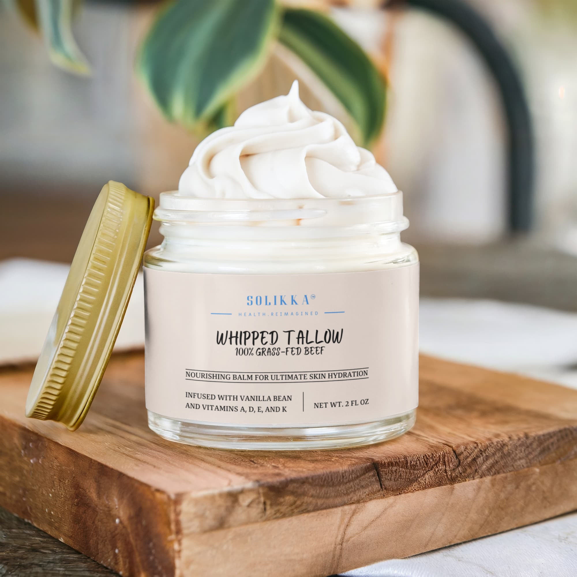 Whipped Grass-Fed Tallow Balm with Vanilla Bean