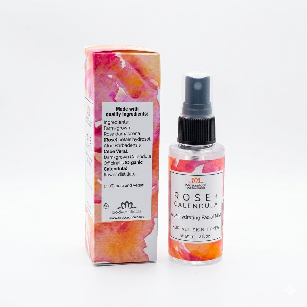 Bodyceuticals Hydrating Facial Mist - Rose + Calendula *Box not included*