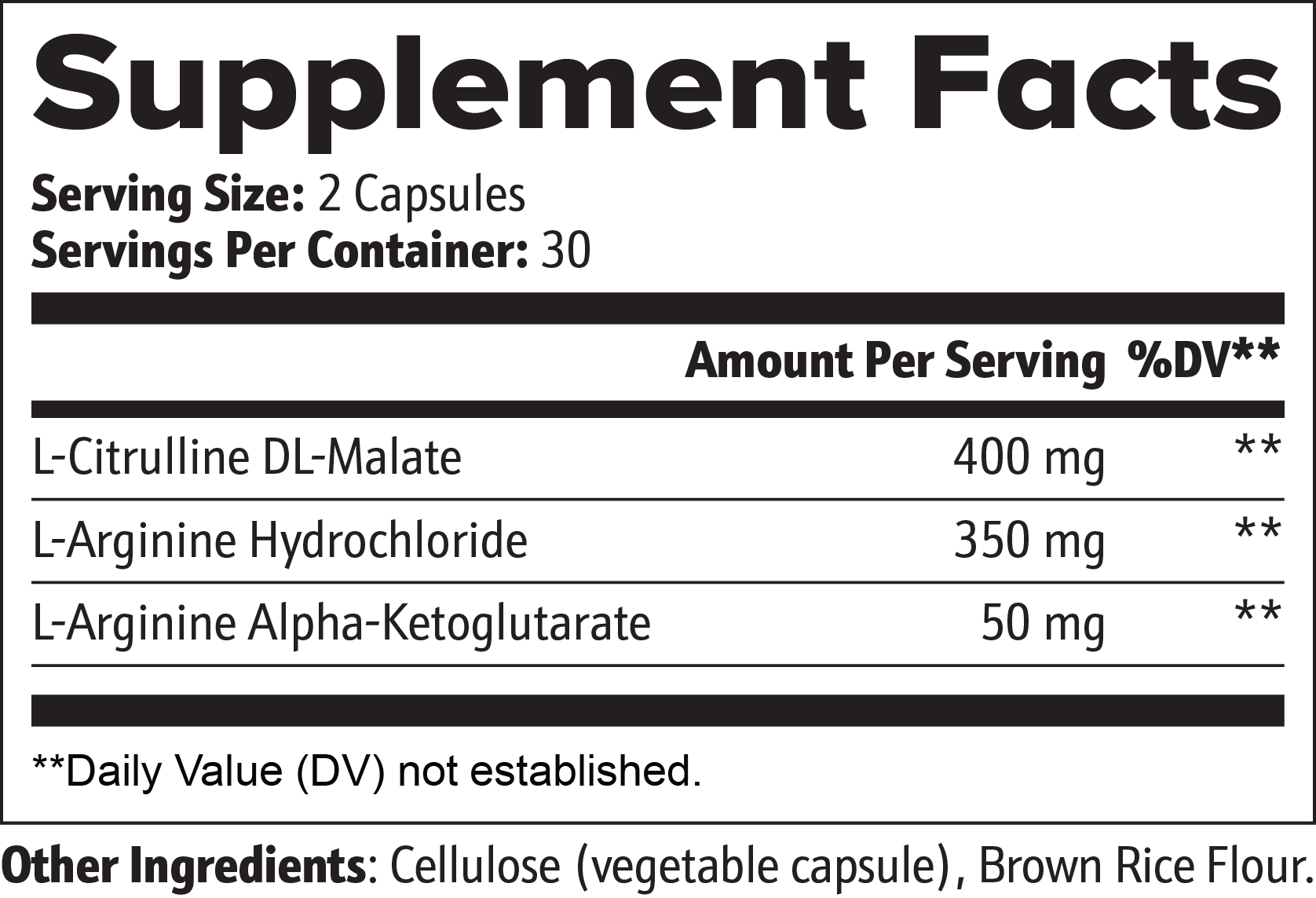L-Citrulline & L-Arginine Stack 60 Ct