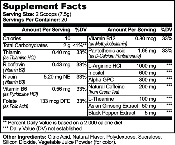 Focus Electrolyte & Brain Support Mix (Sour Grape) 5.3 Oz