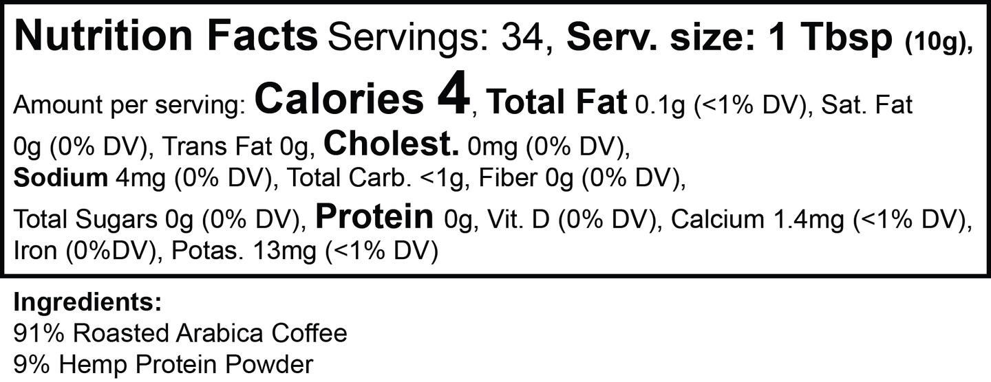 Hemp Harvest Coffee (Medium Roast) 12 Oz