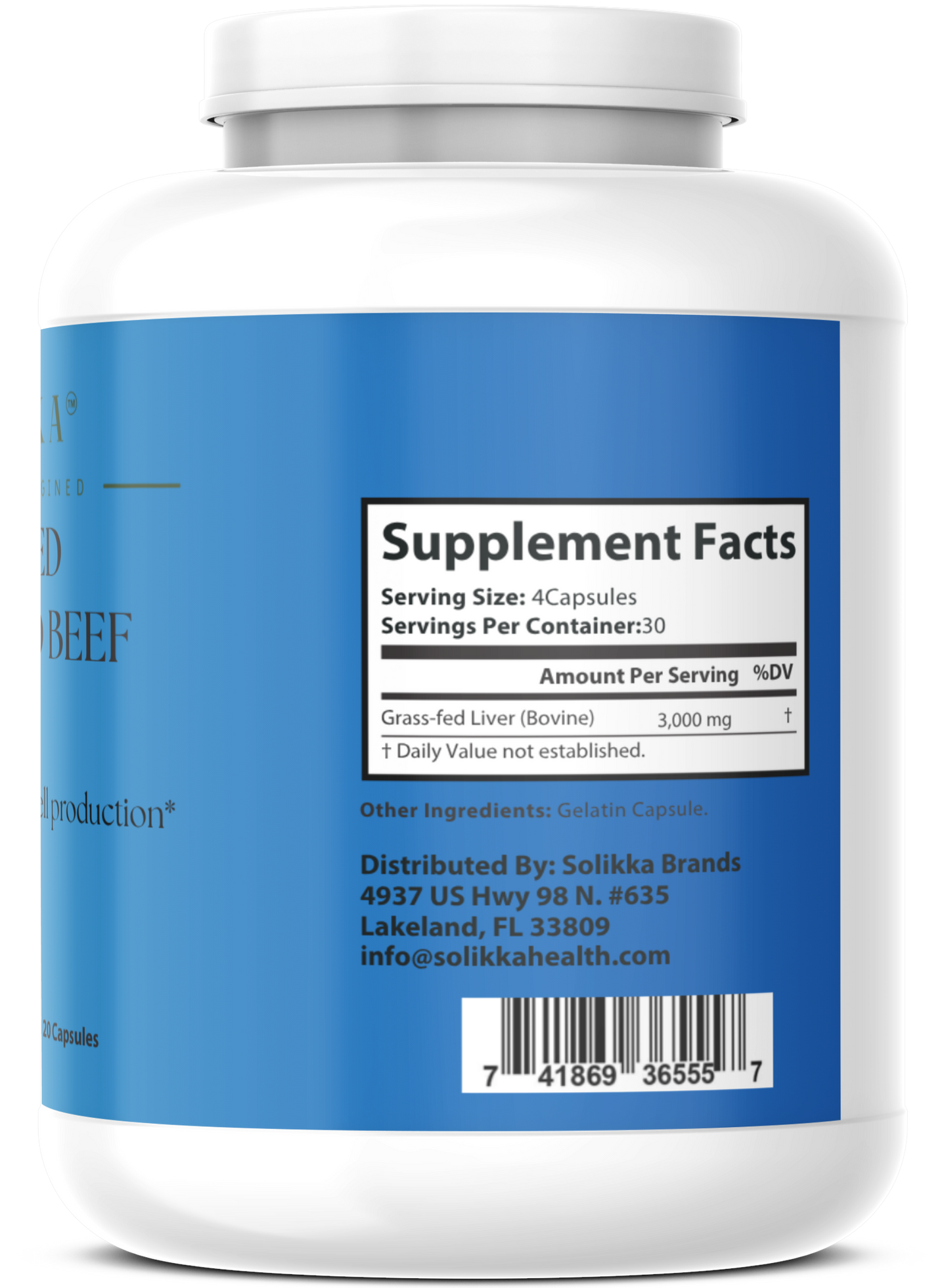 Grass Fed Desiccated Beef Liver Capsules – Pasture Raised