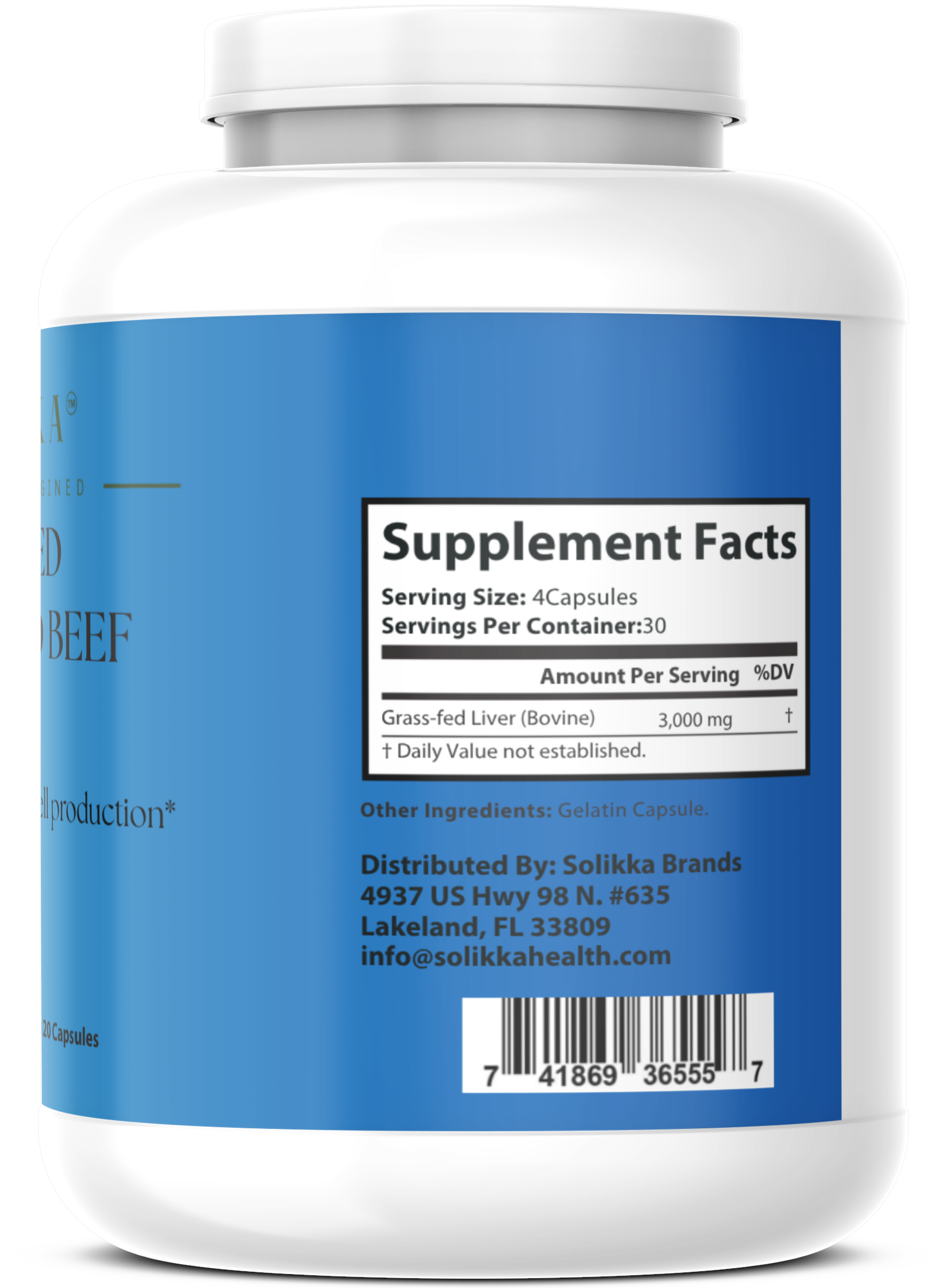Grass Fed Desiccated Beef Liver Capsules – Pasture Raised