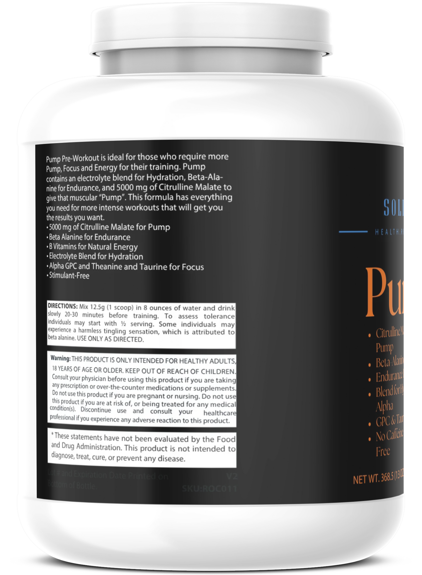Non-Stim Pump Pre-Workout: Pineapple 312.5g w/ Natural Flavor
