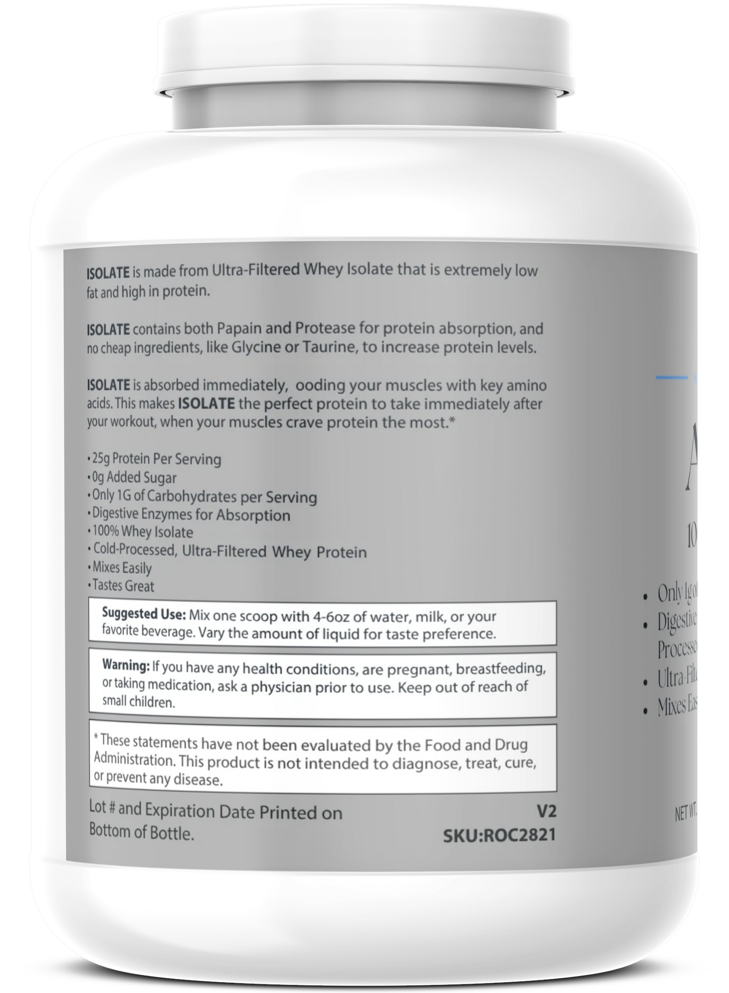 1lb 100% Whey Armor Isolate Protein Vanilla