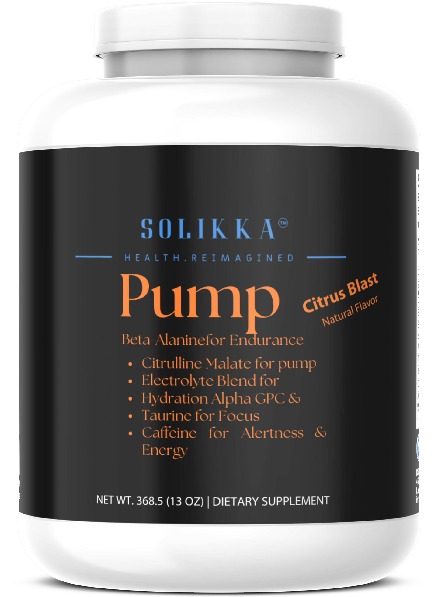 Pump Pre-Workout Citrus Blast 312g w/ Natural Flavor